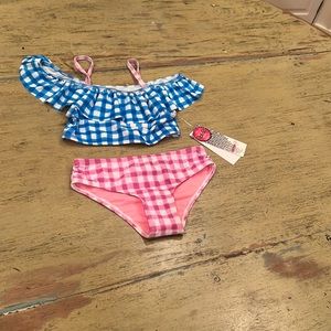 Girls 5/6 two piece swimsuit NWT